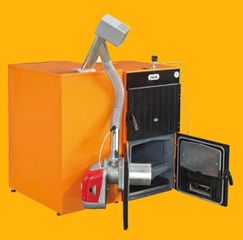Ιταλικός Ferroli SFL 5 Λέβητας Ξύλου Pellet + Ferroli sun p12 καυστήρας + Δεξαμενή πέλλετ + Κοχλίας
