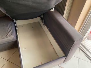 Γωνιακός καναπές με αποθηκευτικό χώρο και κρεβάτι