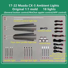 DIQ AMBIENT MAZDA CX-5 (KF) mod. 2016-2025 (Digital iQ Ambient Light for Mazda CX-5 (KF) mod. 2016-2025 with 18 Lights)