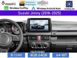Suzuki Jimny (2018-2025) Οθόνη 9" Android 15 | Snapdragon 460 | 4GB RAM + 64GB ROM | Ασύρματο CarPlay & Android Auto GPS WiFi DSP FM/RDS