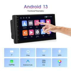 Android 13 Οθόνη Αυτοκινήτου 7" 2DIN – 4+64GB | Ασύρματο CarPlay & Android Auto | GPS | Wi-Fi | AI DSP | FM RDS | BT 5.0