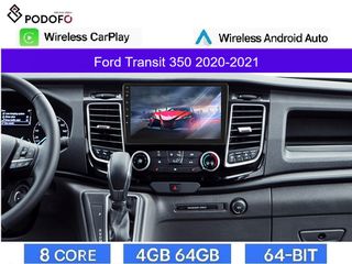 Ford Transit 350 (2020-2021) 10.1" Οθόνη Android Car Radio Navigation | 4GB+64GB | 8-Core | Ασύρματο CarPlay & Aσύρματο Android Auto | GPS | WiFi | DSP | HiFi | FM/RDS
