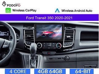 Ford Transit 350 (2020-2021) 10.1" Οθόνη Android Car Radio Navigation | 4GB+64GB | Ασύρματο CarPlay & Aσύρματο Android Auto | GPS | WiFi | DSP | FM/RDS