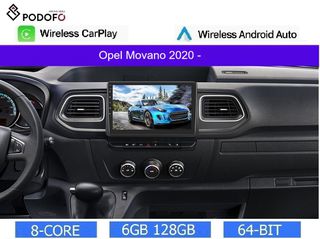 Opel Movano (2020-) 10.1" Οθόνη Android Car Radio Navigation | 6GB RAM + 128GB ROM | Ασύρματο CarPlay & Aσύρματο Android Auto | GPS | WiFi | DSP | HiFi | FM/RDS-thumb-8
