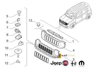 JEEP RENEGADE 2015 -20 ΕΜΠΡΟΣ ΜΕΤΩΠΗ,ΠΡΟΦΥΛΑΚΤΗΡΑΣ,ΦΤΕΡΑ,ΚΑΠΩ ΓΝΗΣΙΑ MOPAR