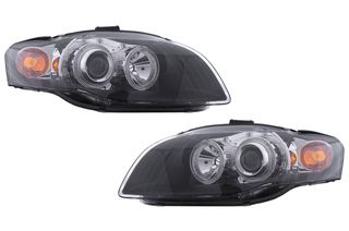 Προβολείς Angel Eyes Κατάλληλοι Για Audi A4 B7 (11.2004-03.2008) Μαύροι
