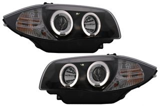 Προβολείς Angel Eyes Κατάλληλοι Για Bmw Σειρά 1 E81 E82 E87 E88 (2004-2011) Μαύροι