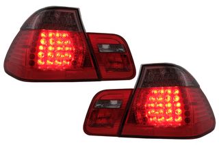 Πίσω Φώτα Led Κατάλληλα Για Bmw Σειρά 3 E46 Limousine 4D (09.2001-03.2005) Κόκκινο Smoke