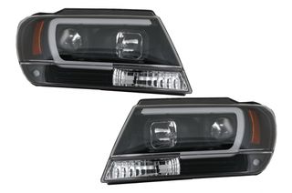 Προβολείς Led Κατάλληλοι Για Jeep Grand Cherokee (1999-2004) Tube Light Μαύροι