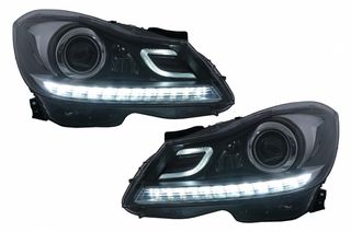 Προβολείς Led Drl Κατάλληλοι Για Mercedes C-Class W204 S204 (2011-2014) Με Δυναμικό Διαδοχικό Φως Στροφής