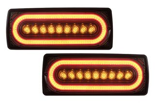 Πλήρως Led Πίσω Φώτα Κατάλληλα Για Mercedes G-Class W463 (1989-2017) Με δυναμικό, Διαδοχικό Φλας Και καπνό.