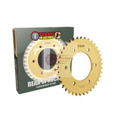 Γρανάζι πίσω 39T 428 ADVANCED HARDENED STEEL RACING YAMAHA CRYPTON X-135 / T110 / R115 ΧΡΥΣΟ TOBAKI