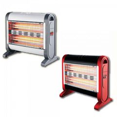 Θερμάστρα χαλαζία Turbo Fan EcoHeat 1600W 2 επιπέδων κόκκινο - μαύρο για κάλυψη χώρου έως 15τμ.