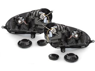 Προβολείς Depo Κατάλληλοι Για Vw Golf V 5 (2003-2009) Jetta (2003-2009) Gti Look Black Lhd