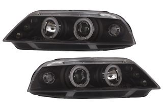 Προβολείς Κατάλληλοι Για Vw Passat 3BG (2000-2005) 2 Halo Ζάντες Μαύροι