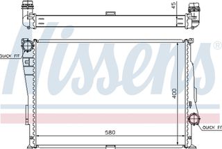 Nissens Ψυγείο, Ψύξη Κινητήρα - 60806
