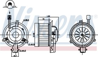 Nissens Βεντιλατέρ Εσωτερικού Χώρου - 87825