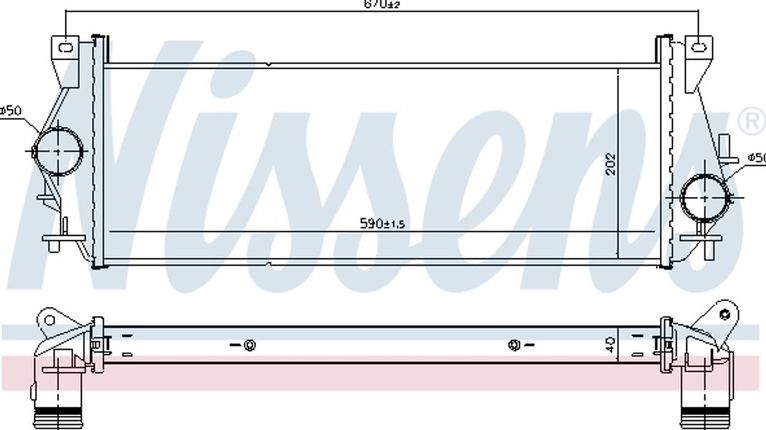 Nissens Ψυγείο Αέρα Υπερπλήρωσης - 96199