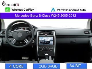 Mercedes Benz B-Class W245 (2005-2012) Android οθόνη 9" 2+64GB Ασύρματο CarPlay & Aσύρματο Android Auto GPS  WiFi EQ