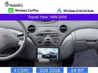 Toyota Yaris (1999-2006) Android Car Radio 9" 2+32GB Ασύρματο CarPlay & Aσύρματο Android Auto GPS WiFi EQ
