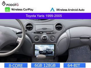 Toyota Yaris (1999-2006) Android Car Radio 9" IPS Android 13, 8-Core, 6+128GB, Wireless CarPlay & Android Auto, GPS, WiFi, DSP, FM/RDS