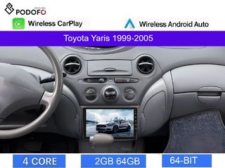 Toyota Yaris (1999-2006) Android Car Radio 9" 2+64GB Ασύρματο CarPlay & Aσύρματο Android Auto GPS WiFi EQ