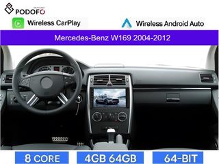 Mercedes Benz A-Class W169 (2004-2012) Android Car Radio 9" 4+64GB 8-Core Ασύρματο CarPlay & Aσύρματο Android Auto| GPS | WiFi | DSP