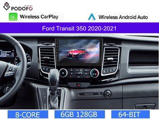 Ford Transit 350 (2020-2021) 10.1" Οθόνη Android Car Radio Navigation | 6GB RAM + 128GB ROM | Ασύρματο CarPlay & Aσύρματο Android Auto | GPS | WiFi | DSP | HiFi  | FM/RDS