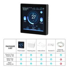 WiFi Smart Thermostat Temperature Controller, Electric Floor Heating 16A-thumb-5