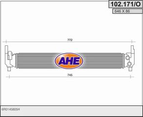 Ψυγείο, INTERCOOLER  6R0145805E            102171O 6R0145805E 6R0145805H