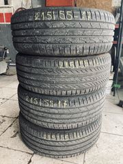215/55 R 17 2 PIRELLI DOT0925  KAI 2 HANKOOK DOT4622
