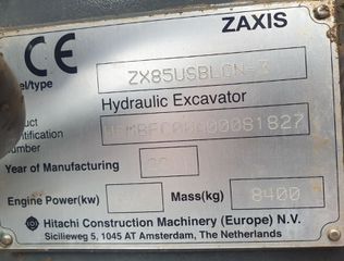 Εκσκαφέας Με Ερπύστριες Hitachi 2011 ZX85-thumb-19