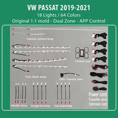 DIQ AMBIENT VW PASSAT III mod. 2019-2023 (Digital iQ Ambient Light for VW Passat mod. 2019-2023 with 18 Lights)