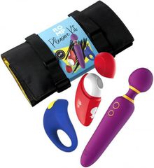 Romp Pleasure Vibrating Kit Wand - Clitoral Toy - Cock Ring