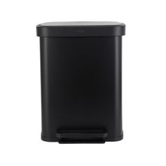 ESTIA ΚΑΔΟΣ ΑΠΟΡΡΙΜΑΤΩΝ FLATOP SOFT CLOSE 50lt ΜΑΤ ΜΑΥΡΟΣ