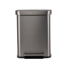 ESTIA ΚΑΔΟΣ ΑΠΟΡΡΙΜΑΤΩΝ FLATOP SOFT CLOSE 50lt ΜΑΤ ΙΝΟΞ