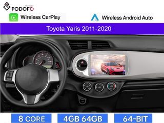 Toyota Yaris (2011-20) Android Radio 9" | 4GB 64GB 8Core | Ασύρματο CarPlay & Aσύρματο Android Auto | GPS | DSP | WiFi | FM RDS |