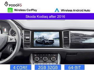 Skoda Kodiaq (2016-) 10.1" Οθόνη Android Navigation | 2GB+32GB | Ασύρματο CarPlay & Aσύρματο Android Auto | GPS | WiFi | EQ | HiFi | FM/RDS