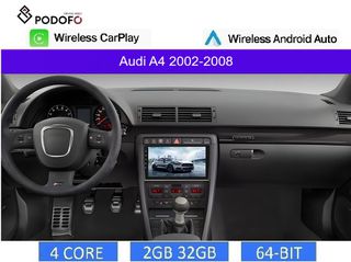 Audi A4 (2002-2008) Android οθόνη 9" 2+32GB Ασύρματο CarPlay & Aσύρματο Android Auto | GPS | EQ | WiFi
