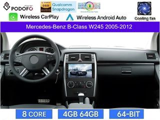 Mercedes Benz B-Class W245 (2005-2012) Οθόνη 9" Android 15 | 4GB RAM + 64GB ROM | 8-Core Snapdragon | Ασύρματο CarPlay & Ασύρματο Android Auto | GPS | WiFi | DSP | FM/RDS