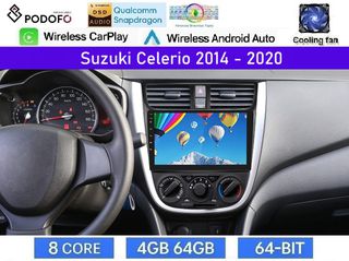 Suzuki Celerio 2014-2020 Android Οθόνη 9" | Snapdragon 460 | 4GB RAM + 64GB ROM | Ασύρματο CarPlay & Android Auto GPS WiFi DSP FM/RDS