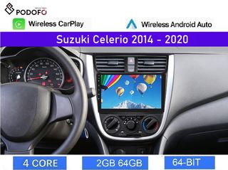 Suzuki Celerio 2014-2020 Android multimedia 9" |2GB+64GB| Ασύρματο CarPlay & Android Auto | GPS | EQ | WiFi