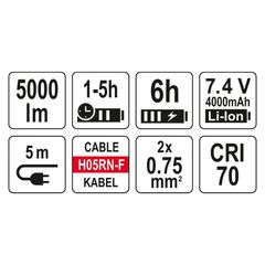 Προβολέας LED Με Τρίποδα YATO YT 81811 5000 lm-thumb-6