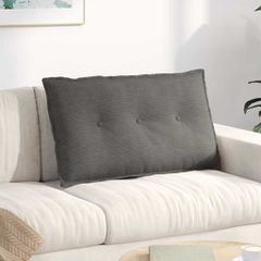 Μαξιλάρι Πλάτης Ανοιχτό γκρι 80 x 50 cm Υφασμάτινο Κορντουρά 42014736