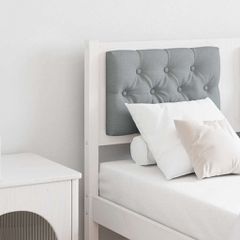 Κεφαλάρι Άλλο Λευκό και ανοιχτό γκρι 120 cm Μασίφ ξύλο πεύκου 879023