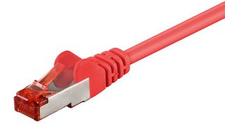 GOOBAY καλώδιο δικτύου 92458, CAT 6 S/FTP, copper, 250MHz, 0.15m, κόκκινο