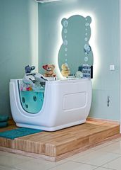Πλήρες σετ baby spa (τζακούζι+βάση+led καθρέφτης αρκουδάκι)