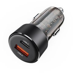 Acefast B12 – Φορτιστής Αυτοκινήτου 60W με Διπλή Θύρα (Type-C & USB), Dual Fast Charging – Μαύρος
