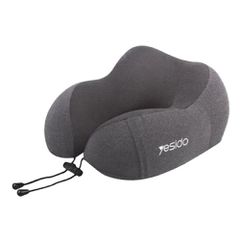Yesido MG17 – Μαξιλάρι Αυχένα με Memory Foam, Πλεκτό Κάλυμμα & Εργονομικό Σχεδιασμό – Γκρι