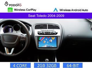 Seat Toledo (2004-2009) | Android Car Radio 9" | 2+32GB | Ασύρματο CarPlay & Aσύρματο Android Auto | GPS  | WiFi | EQ | FM/RDS